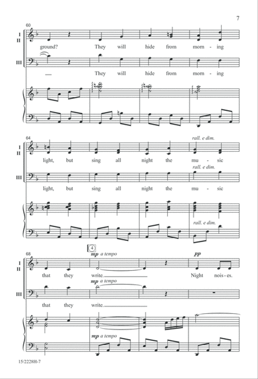 Night Noises Night Noises 3-Part scores gallery preview page 8