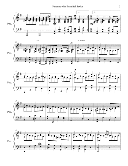 Pavane - Beautiful Savior Piano Solo