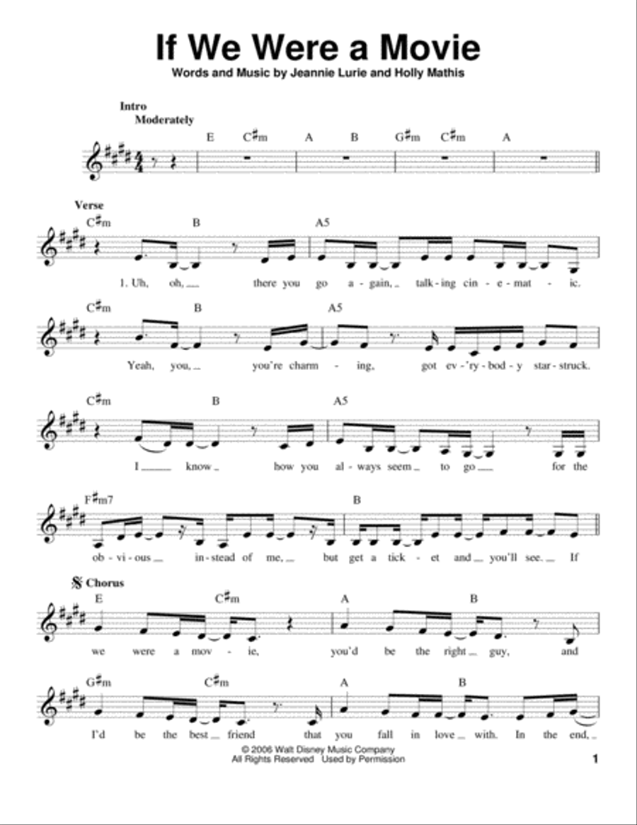 If We Were A Movie If We Were A Movie Voice scores gallery preview page 1