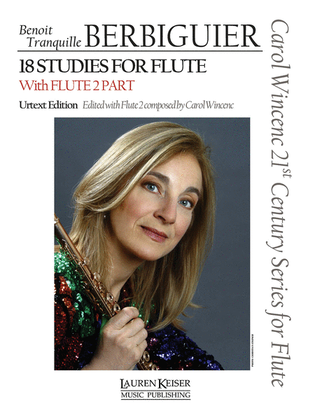 Book cover for Benoit Tranquille Berbiguier – 18 Studies for Flute
