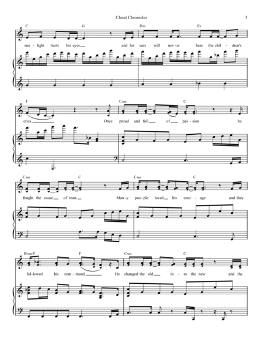 Closet Chronicles Voice scores gallery preview page 3
