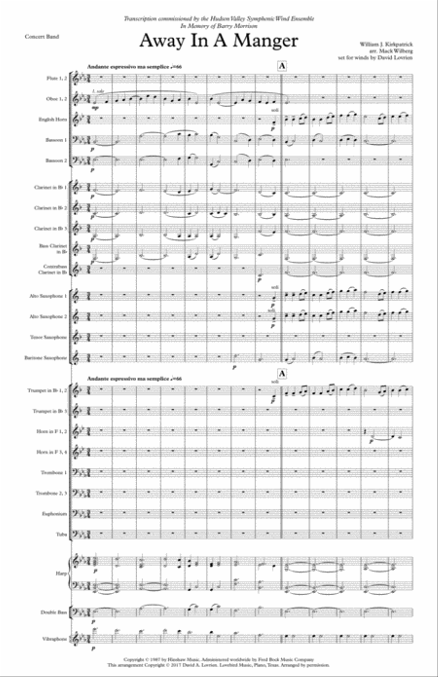 Away In A Manger Concert Band scores gallery preview page 2