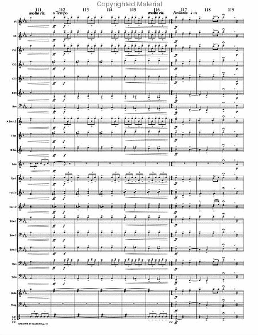 Andante et Allegro Andante et Allegro Concert Band scores gallery preview page 16