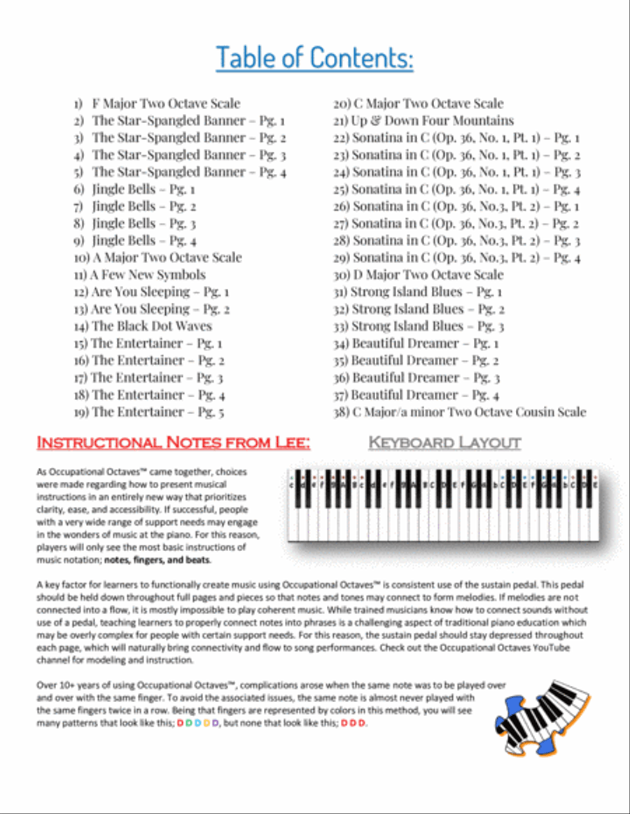 Occupational Octaves Piano™ - Book 6 Piano Solo scores gallery preview page 2