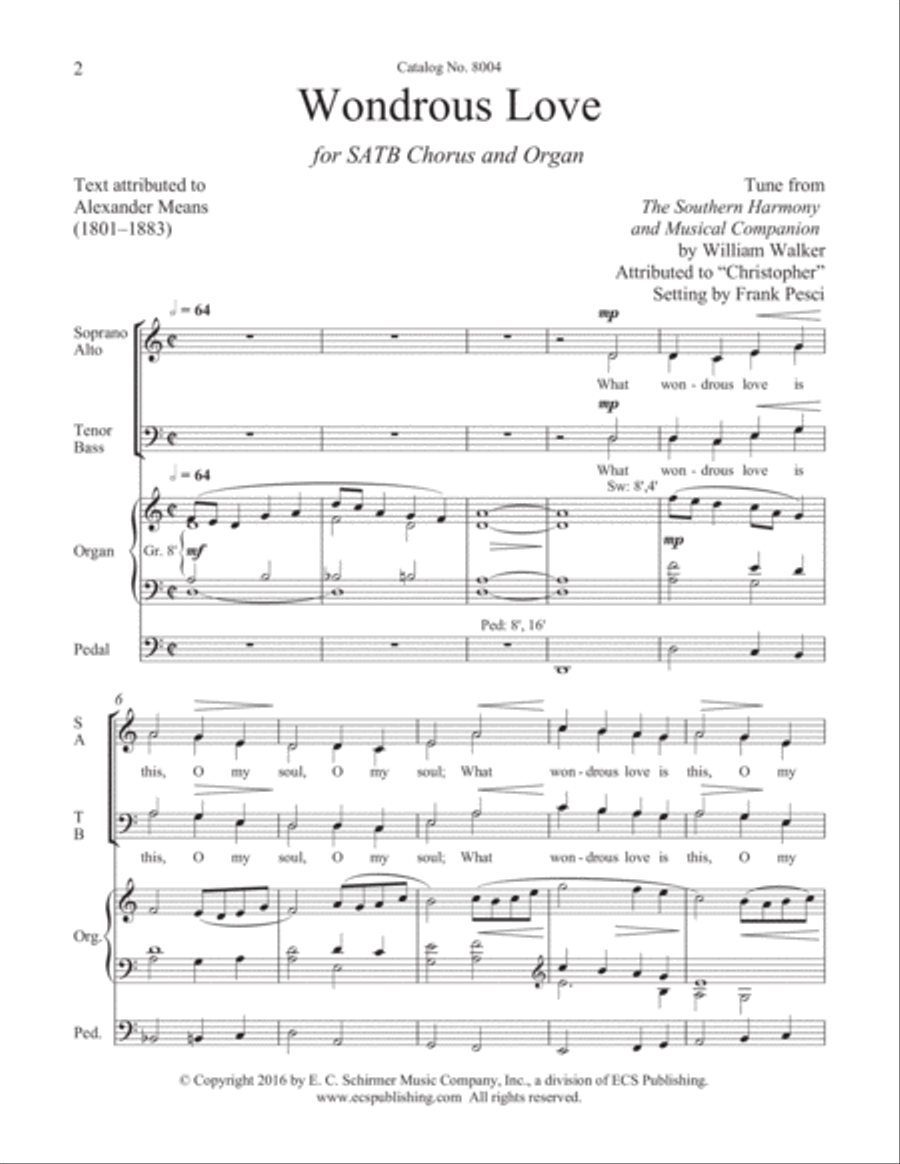 Wondrous Love Wondrous Love 4-Part scores gallery preview page 2