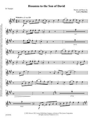 Hosanna to the Son of David - Downloadable Trumpet Part