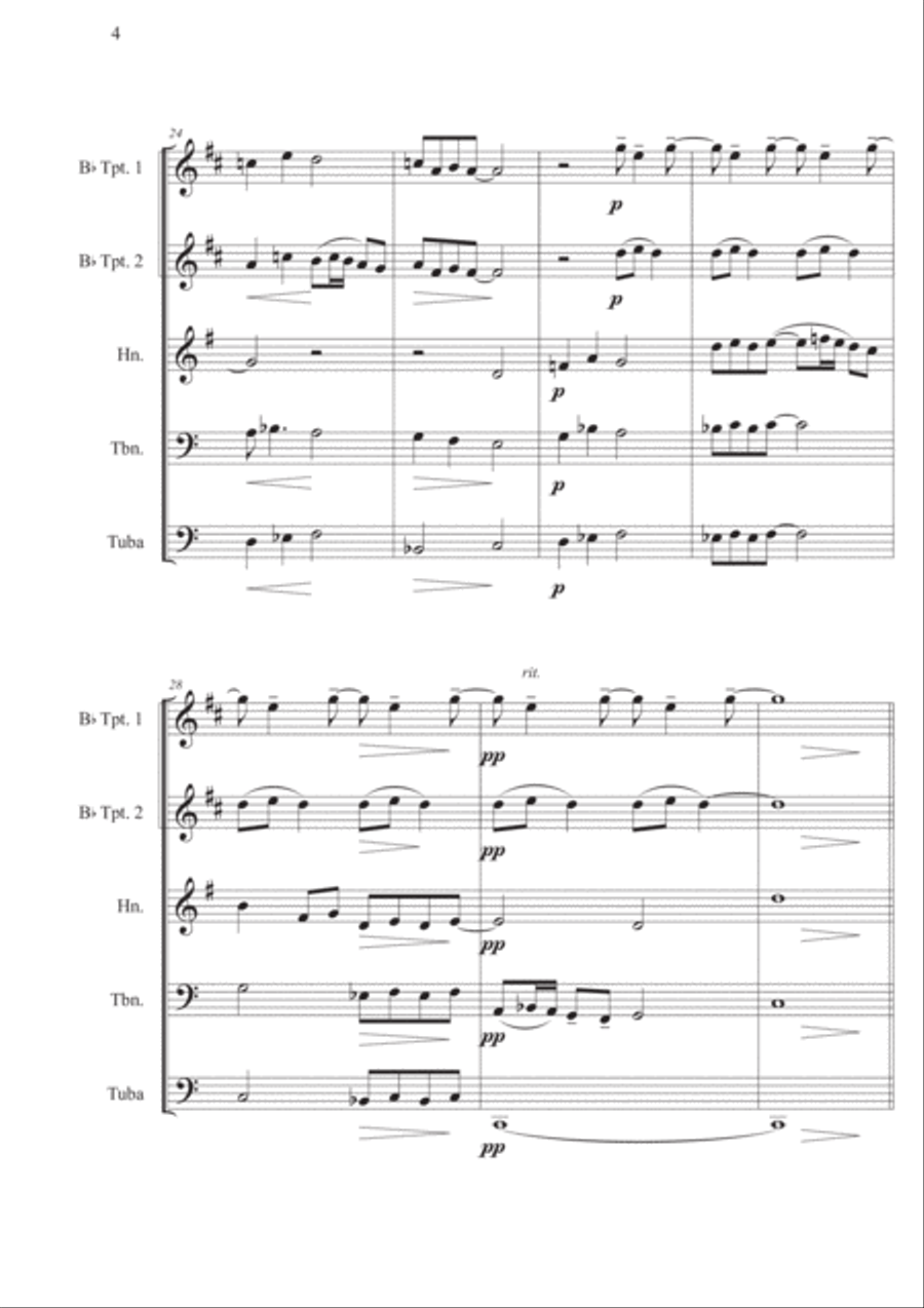Evening Evening Brass Ensemble scores gallery preview page 4