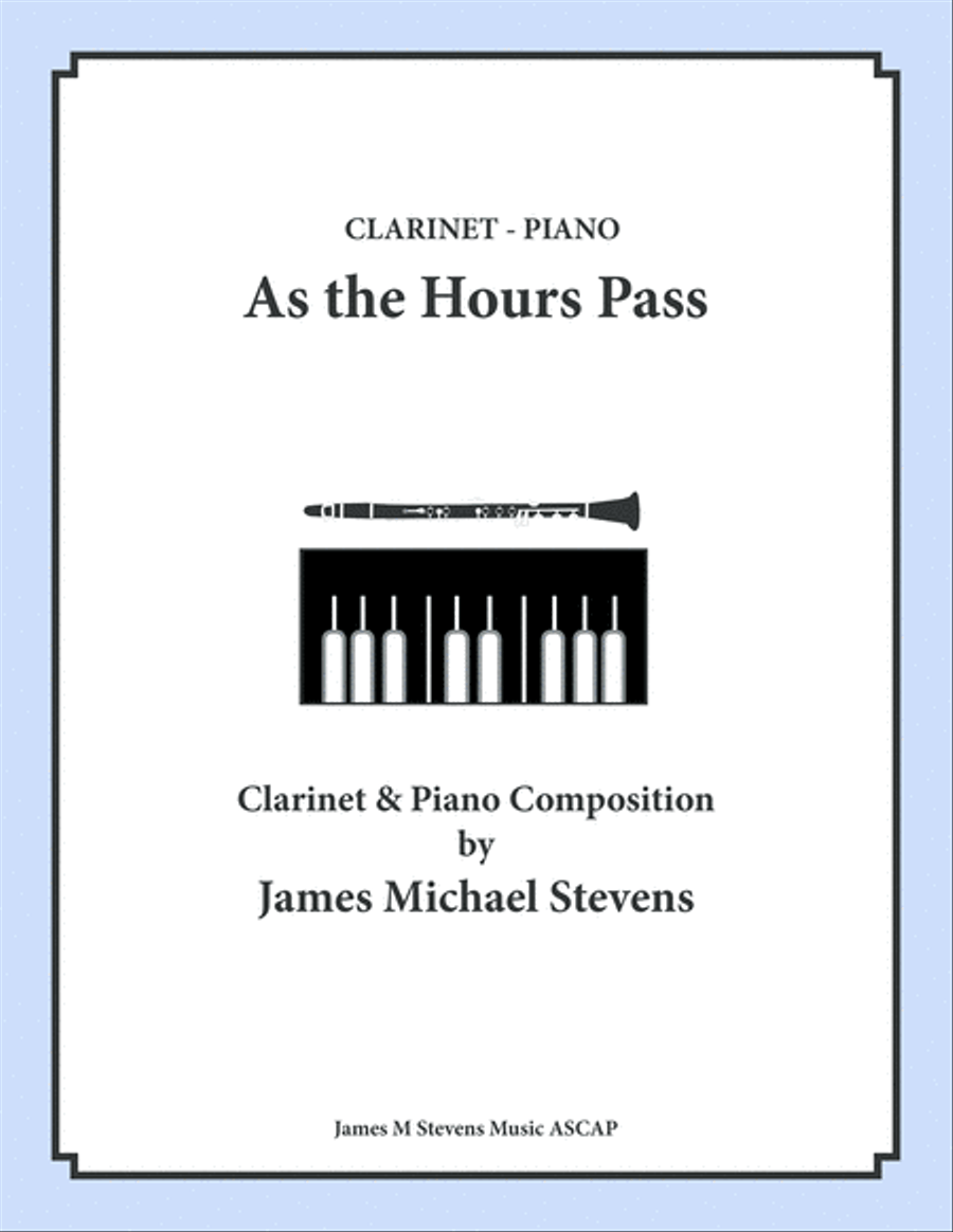 As the Hours Pass - Clarinet & Piano Clarinet Solo scores gallery preview page 1