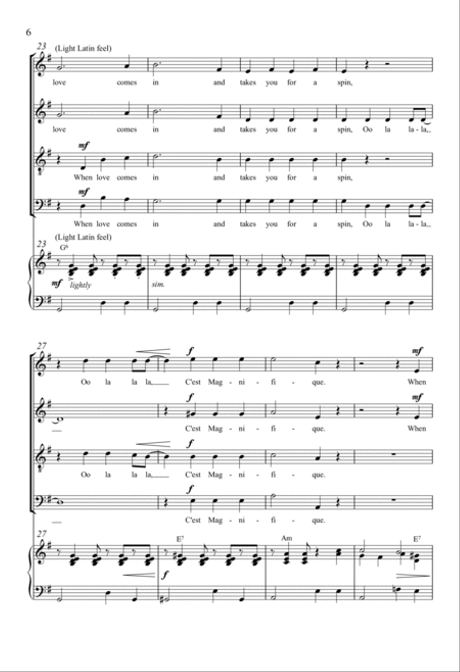C'est Magnifique 4-Part scores gallery preview page 4