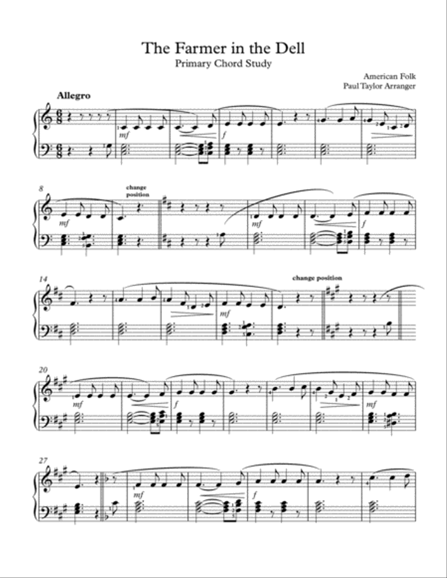 The Farmer in the Dell The Farmer in the Dell Piano Method scores gallery preview page 1