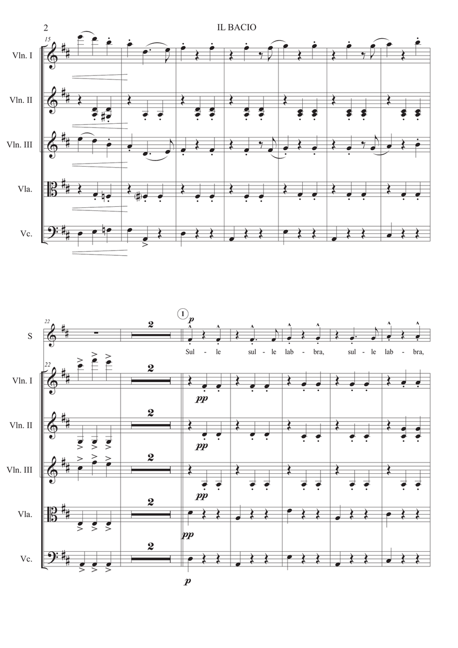 Il Bacio - Full score Small Ensemble scores gallery preview page 2