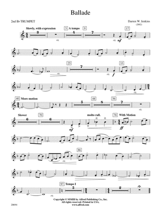 Ballade: 2nd B-flat Trumpet