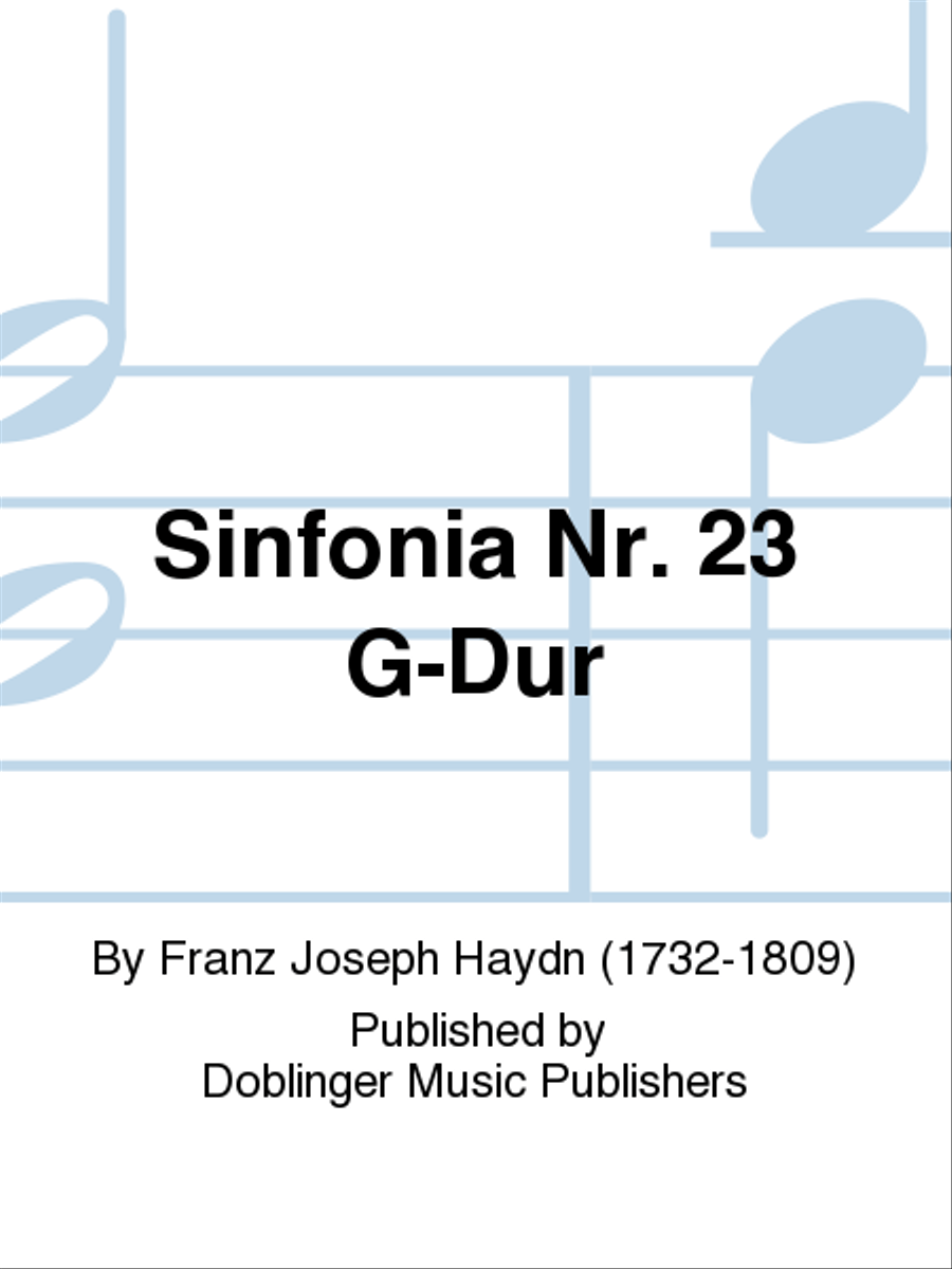 Sinfonia Nr. 23 G-Dur Sinfonia Nr. 23 G-Dur Orchestra scores gallery preview page 1