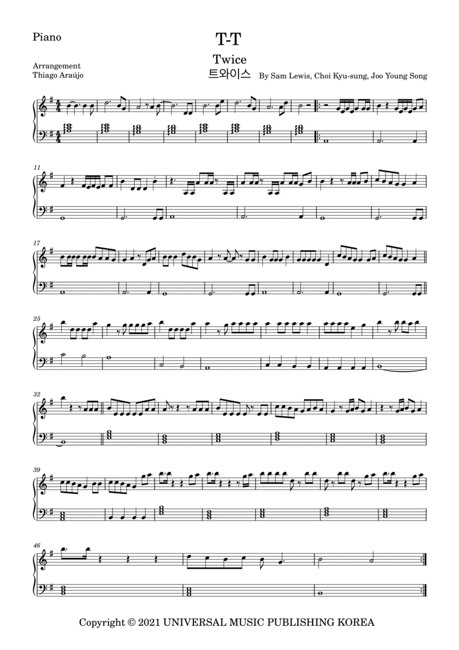 Tt Easy Piano scores gallery preview page 1