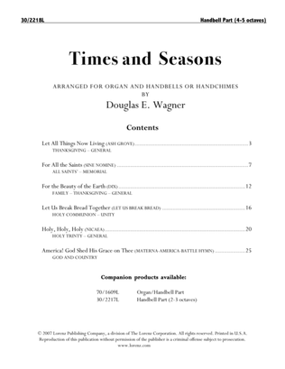 Book cover for Times and Seasons - Reproducible Handbell Part (4-5 oct)