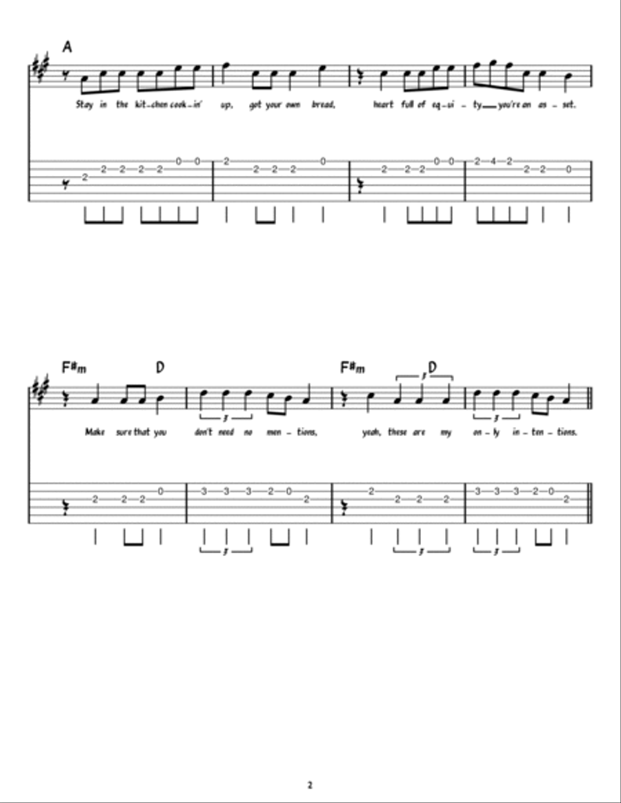 Intentions Intentions Electric Guitar scores gallery preview page 2