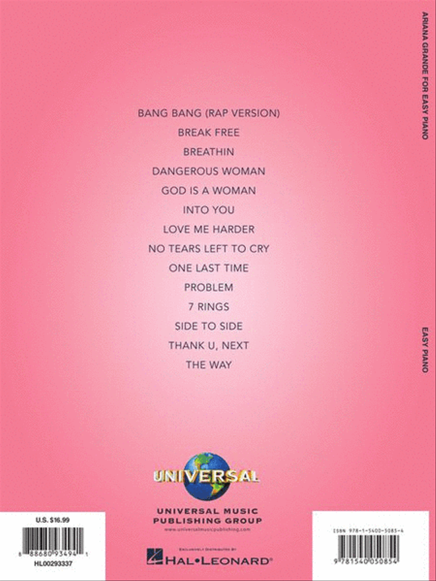 Ariana Grande for Easy Piano