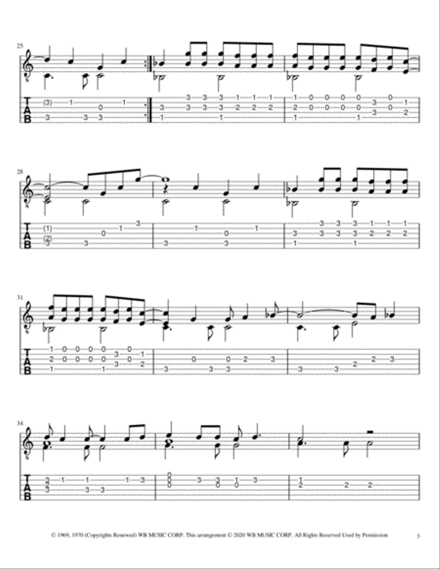 If You Could Read My Mind Guitar Solo scores gallery preview page 4