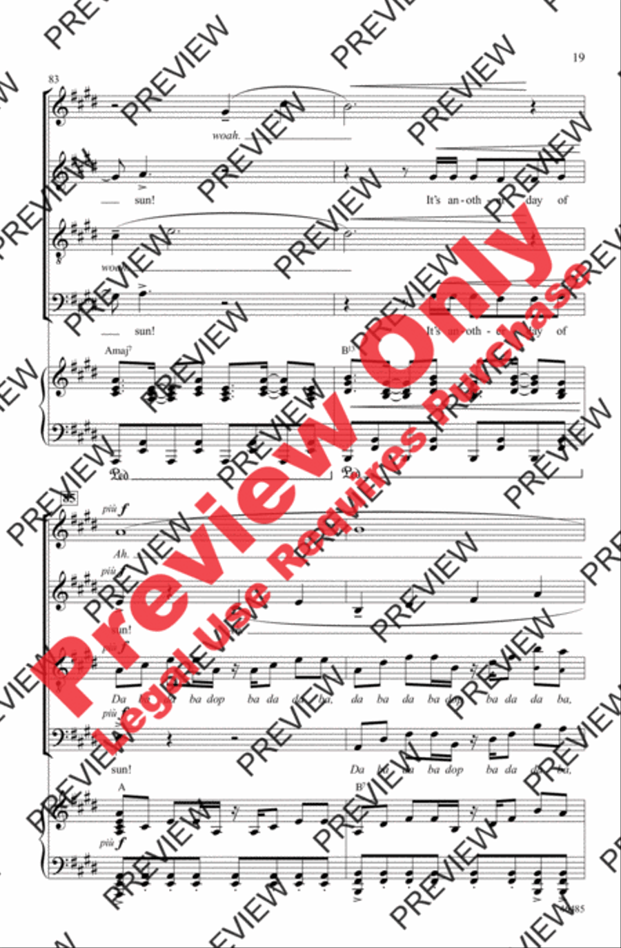 Another Day of Sun 4-Part scores gallery preview page 19