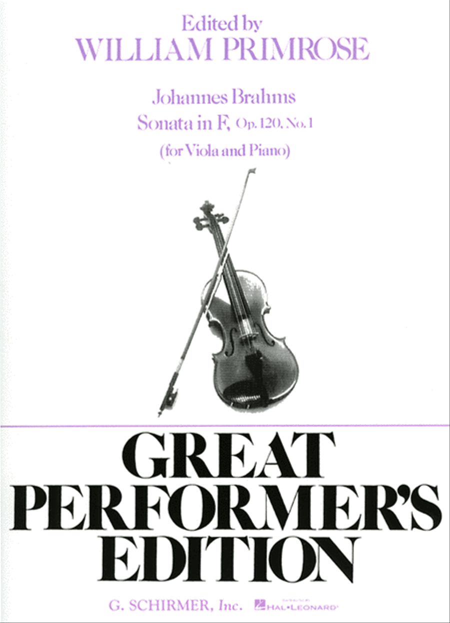 Sonata No. 1 in F, Op. 120 Piano Accompaniment scores gallery preview page 1
