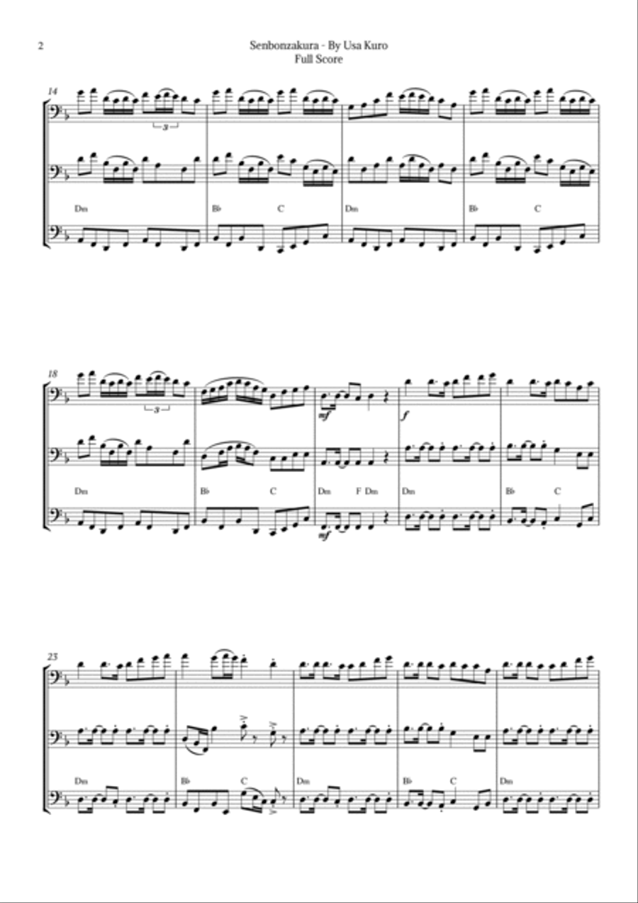 Senbonzakura Chamber Music scores gallery preview page 2