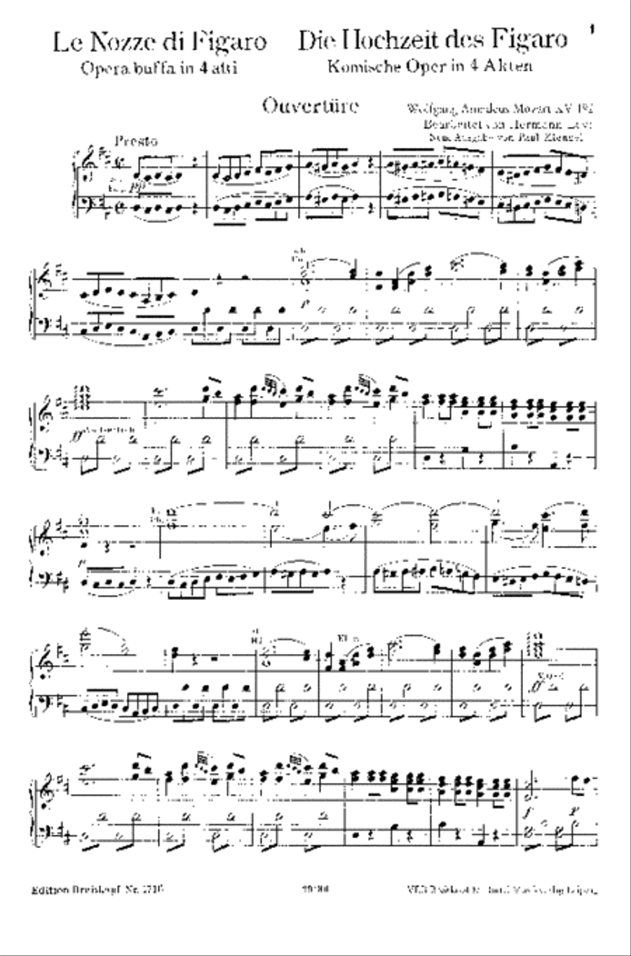 Le nozze di Figaro K. 492 SSATB scores gallery preview page 2