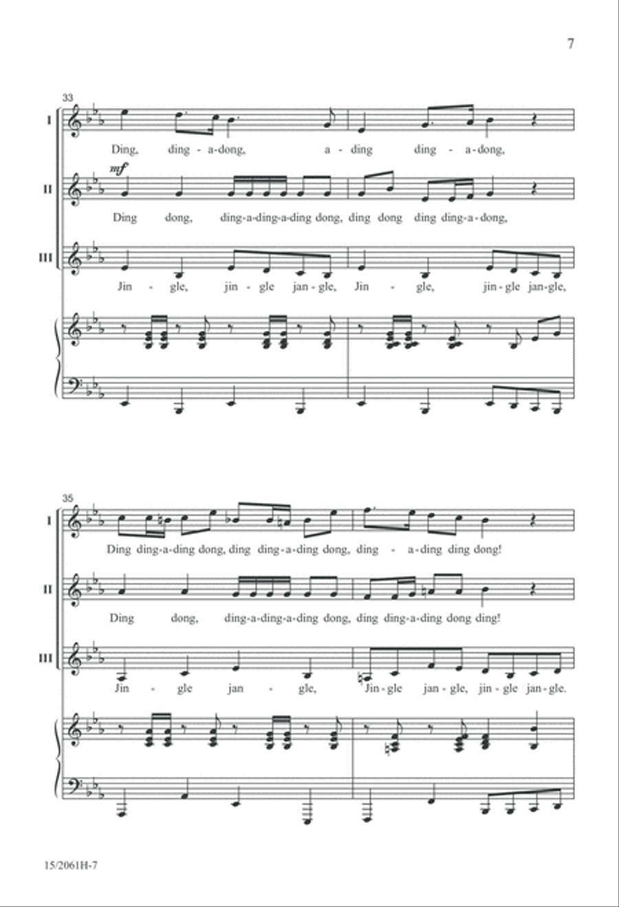 Jinglin' Bells 3-Part scores gallery preview page 7