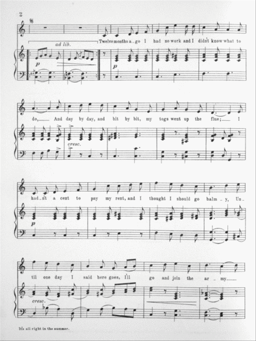 It's All Right in the Summer Voice scores gallery preview page 3