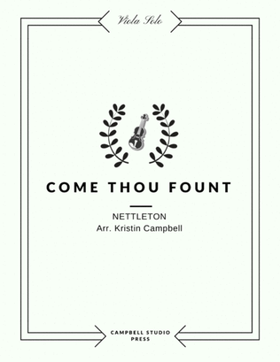 Book cover for Come Thou Fount of Every Blessing - Viola Solo