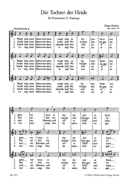 Morike-Chorliederbuch, Teil 2, Op. 19