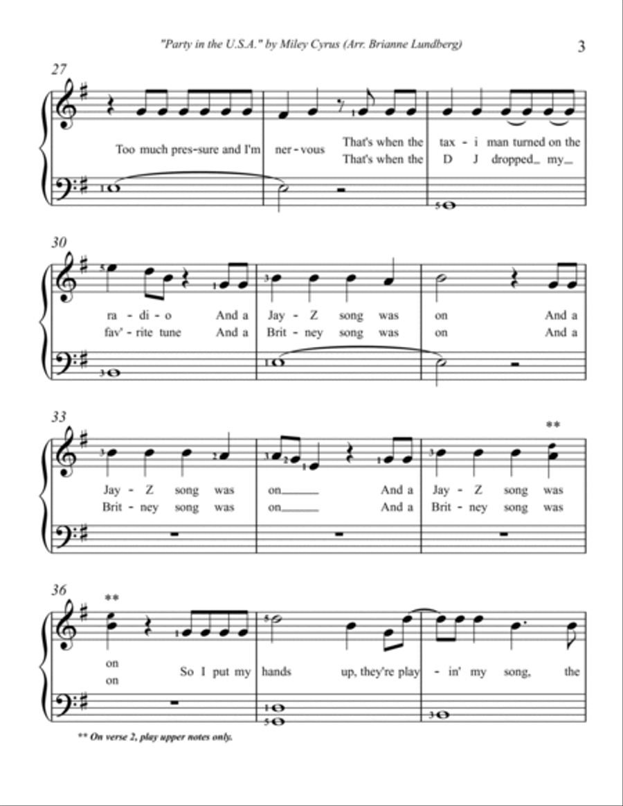 Party In The U.s.a. Voice scores gallery preview page 4