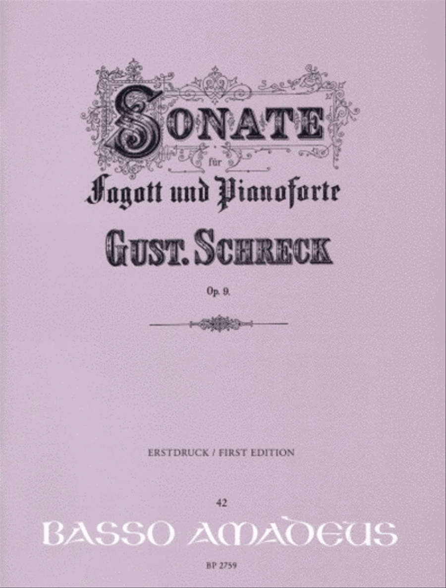 Sonata in Mi-Flat Major op. 9 Bassoon Solo scores gallery preview page 1