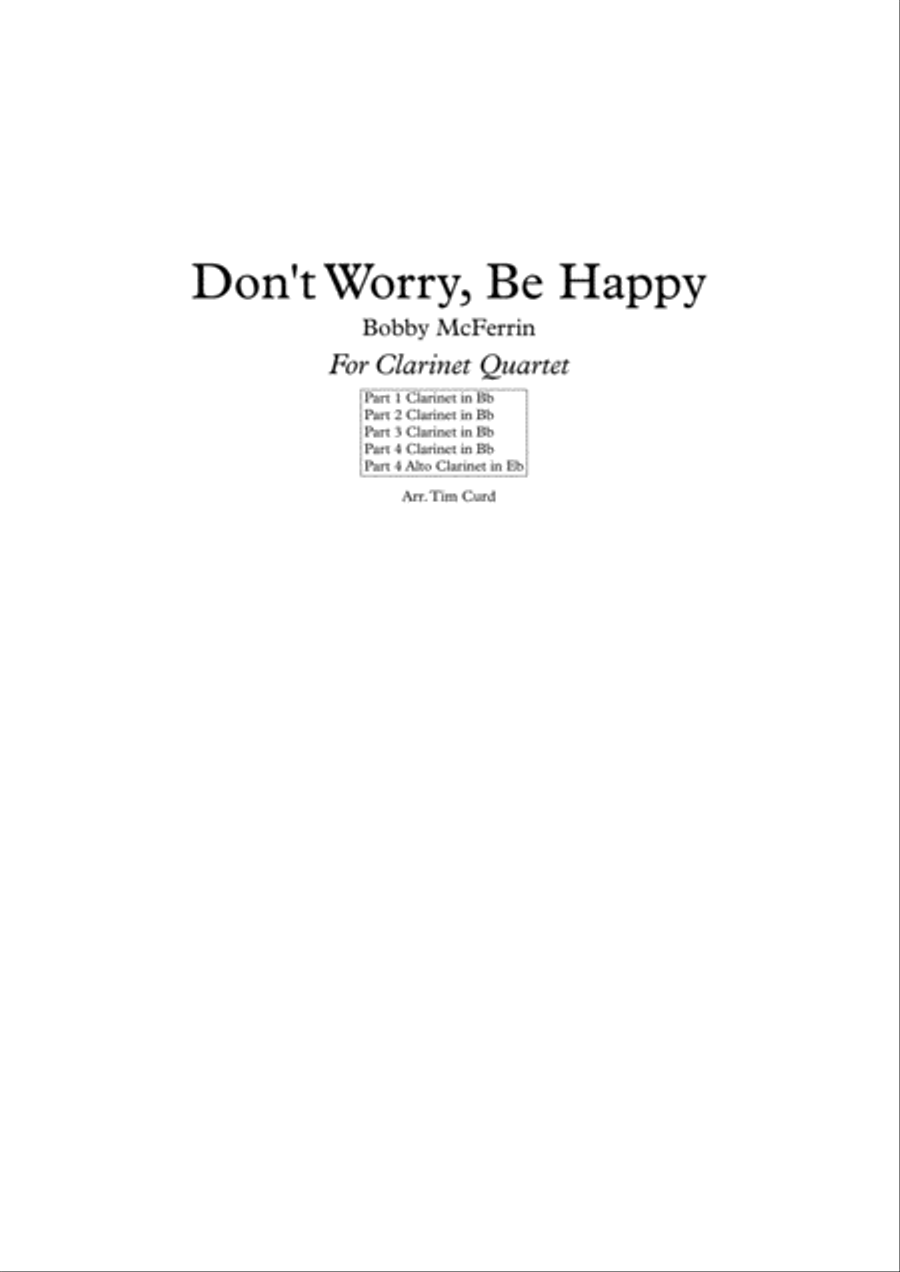 Don't Worry, Be Happy Woodwind Quartet scores gallery preview page 1
