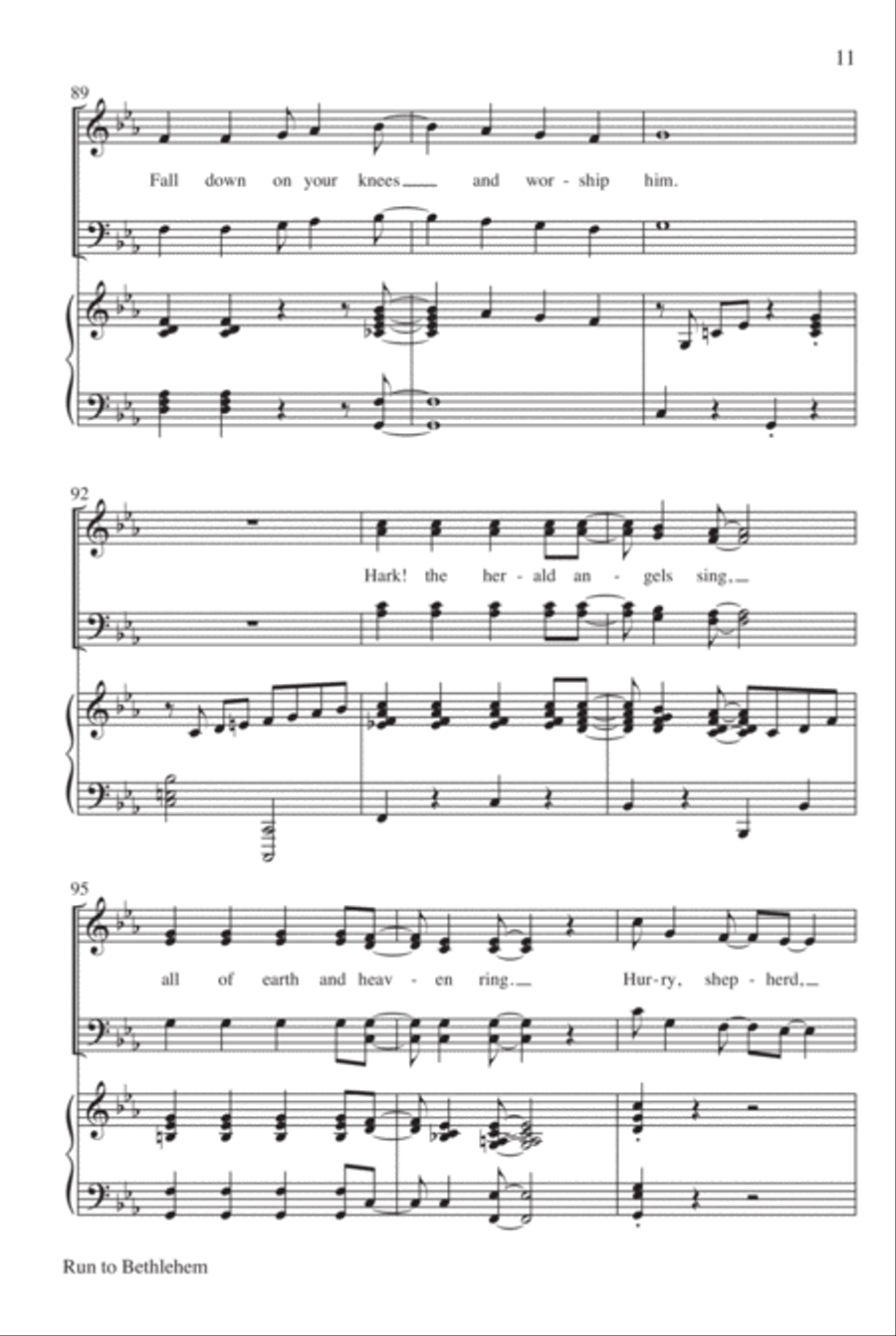 Run to Bethlehem 4-Part scores gallery preview page 12