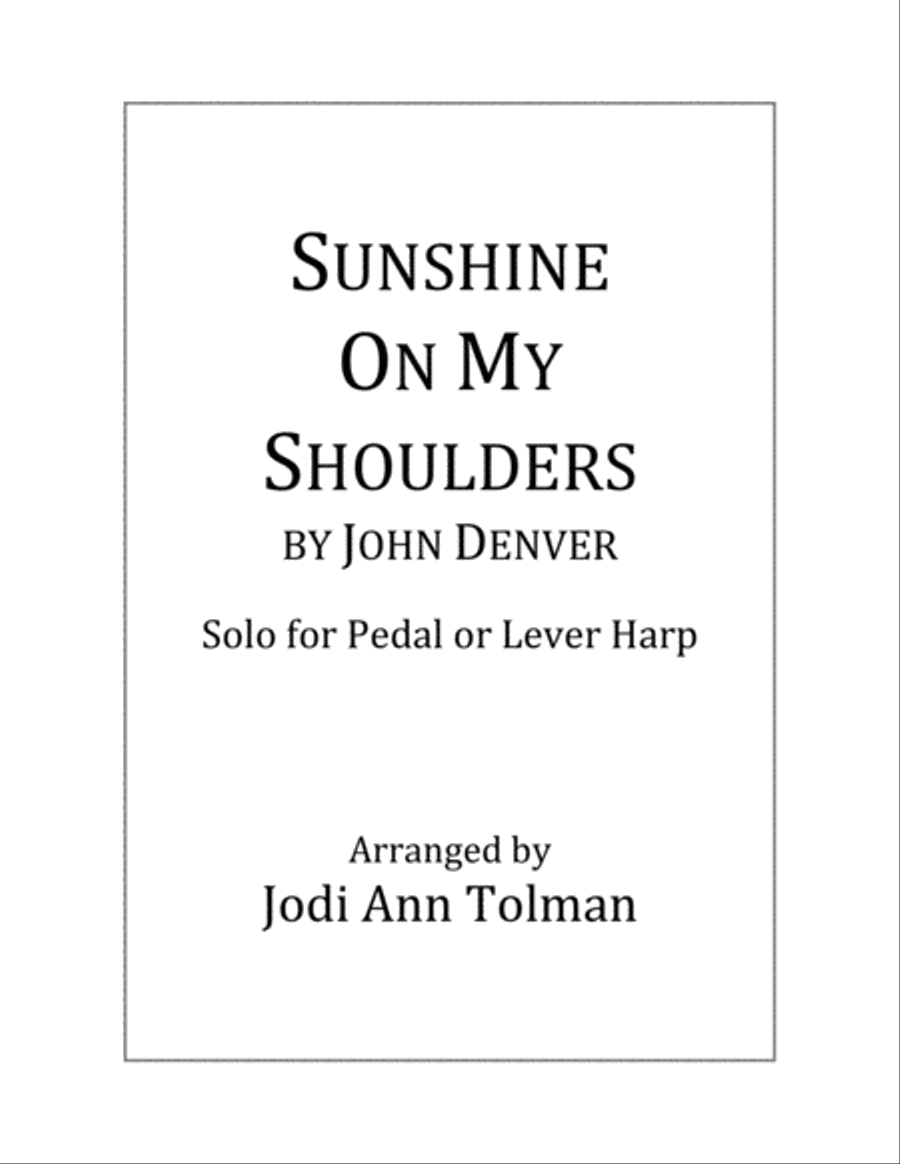 Sunshine On My Shoulders Harp scores gallery preview page 1