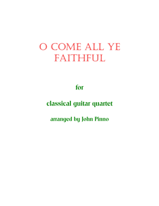 Book cover for O Come All Ye Faithful (classical guitar quartet)