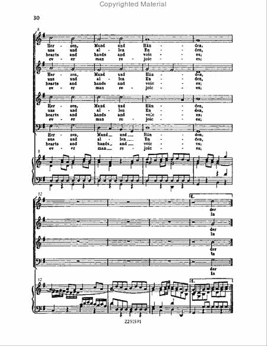 Gott, der Herr, ist Sonn' und Schild, BWV 79 Choir scores gallery preview page 30