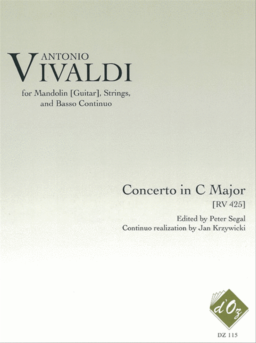 Concerto for Mandoline, strings and basso RV 425 Orchestra scores gallery preview page 1