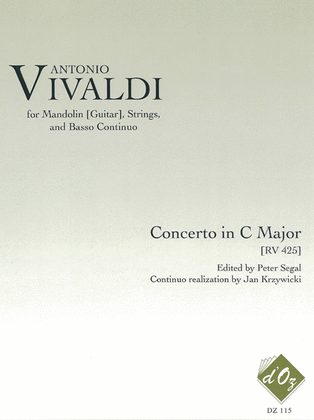 Book cover for Concerto for Mandoline, strings and basso RV 425