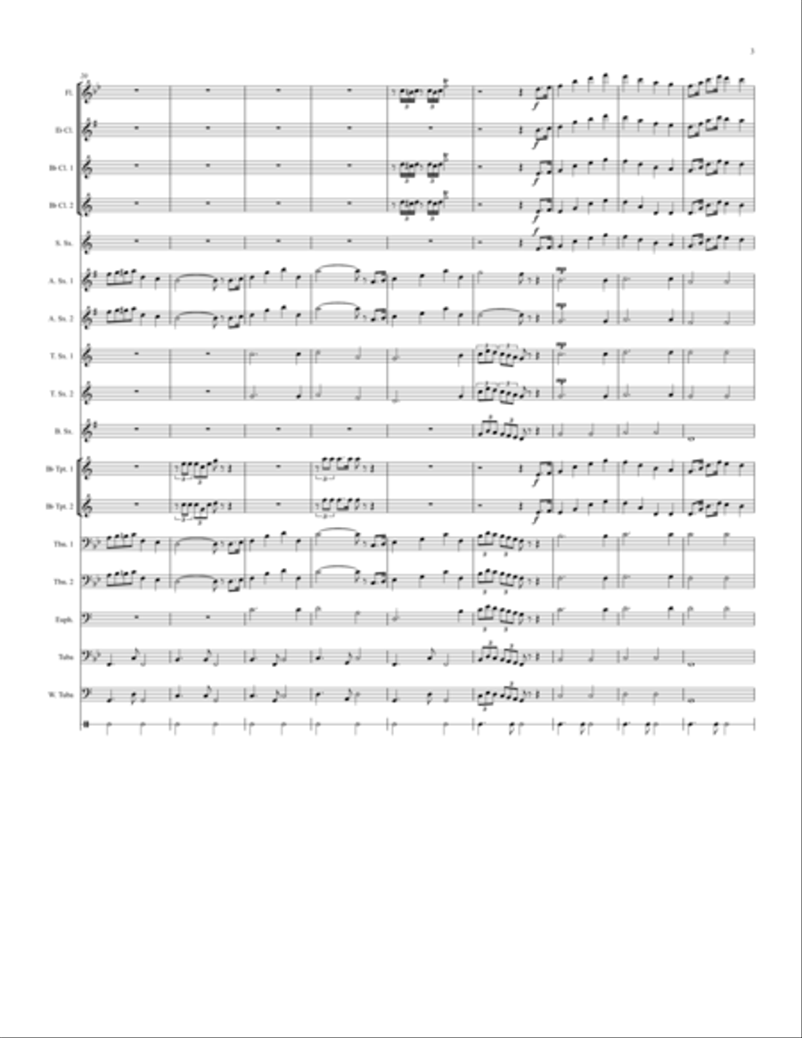 Hino da Filarmônica Nossa Senhora do Desterro (Boqueirão-PB) Concert Band scores gallery preview page 3