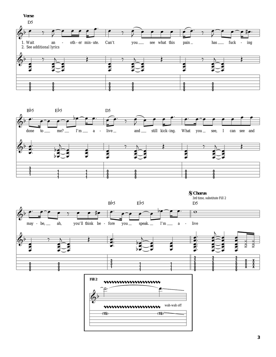 Awake Electric Guitar scores gallery preview page 3
