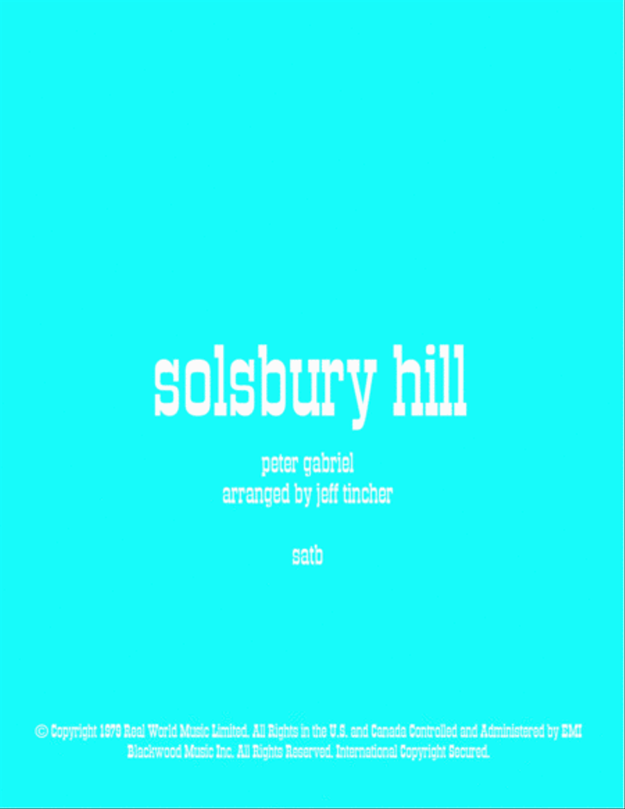 Solsbury Hill 4-Part scores gallery preview page 1