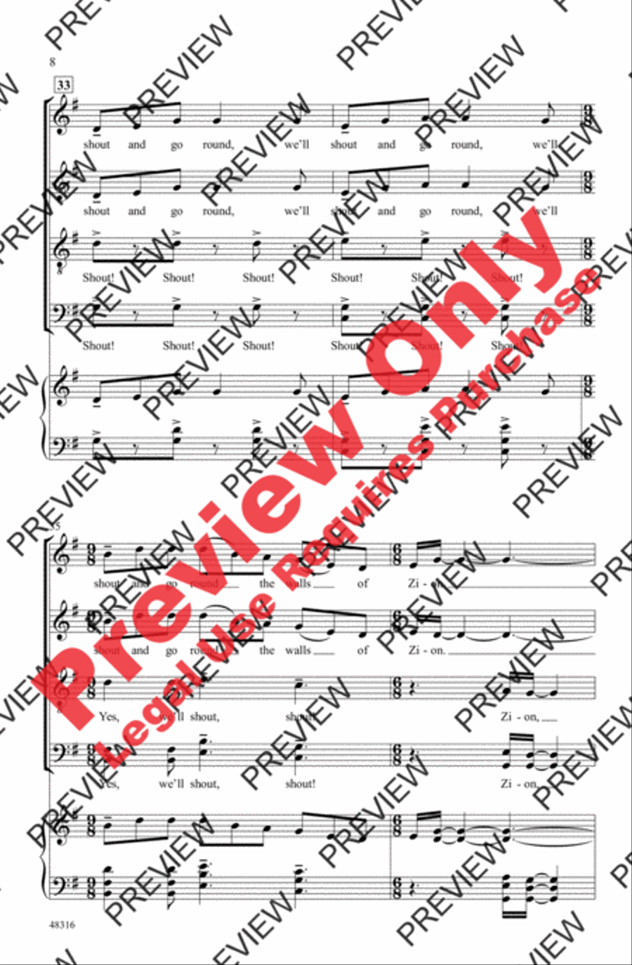 Zion's Walls Zion's Walls 4-Part scores gallery preview page 8
