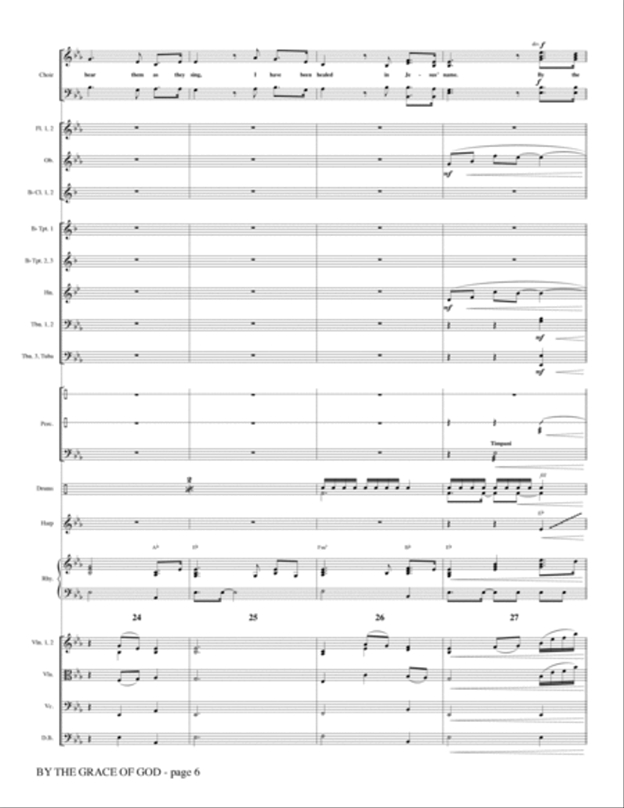 By The Grace Of God - Full Score Choir scores gallery preview page 6