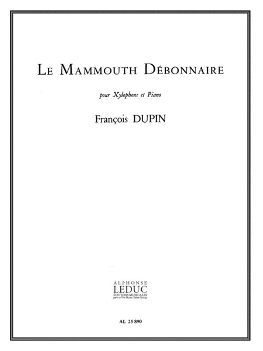 Le Mammouth Debonnaire (percussion(s) & Piano) Piano Accompaniment scores gallery preview page 1