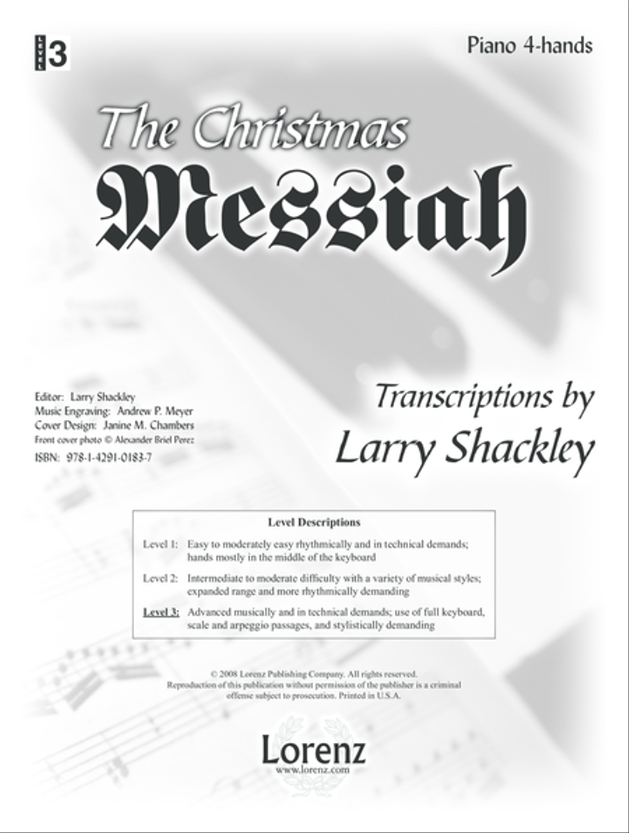 The Christmas Messiah Piano Duet scores gallery preview page 1