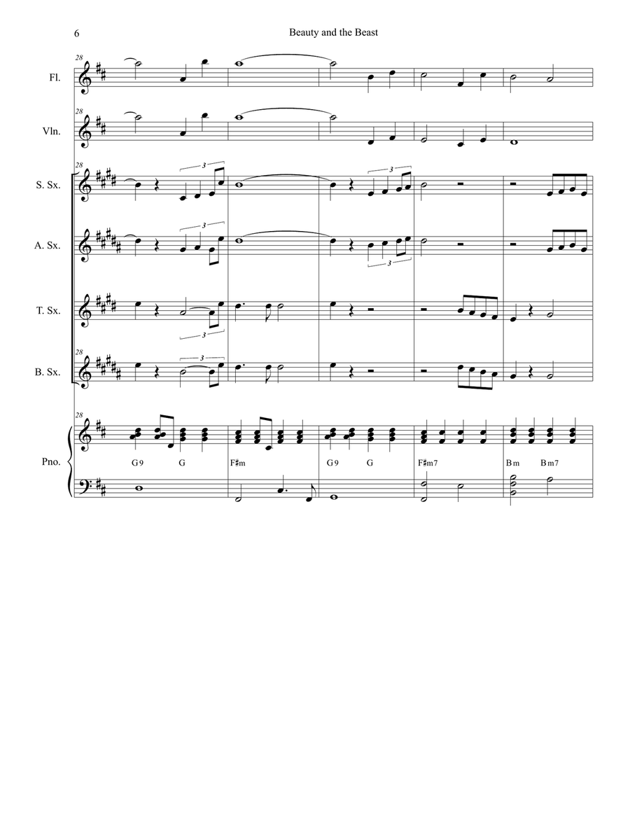 Beauty And The Beast Large Ensemble scores gallery preview page 6