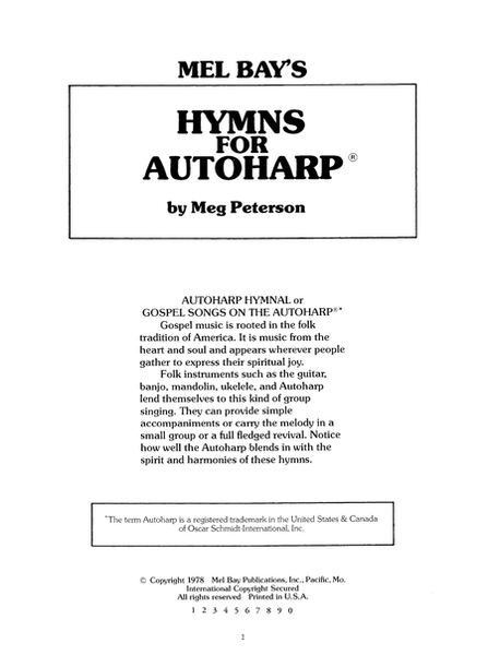 Hymns for Autoharp Autoharp - Digital Sheet Music