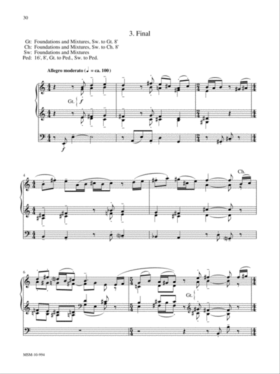 Marilyn Mason Music Library, Volume 5 Organ scores gallery preview page 12