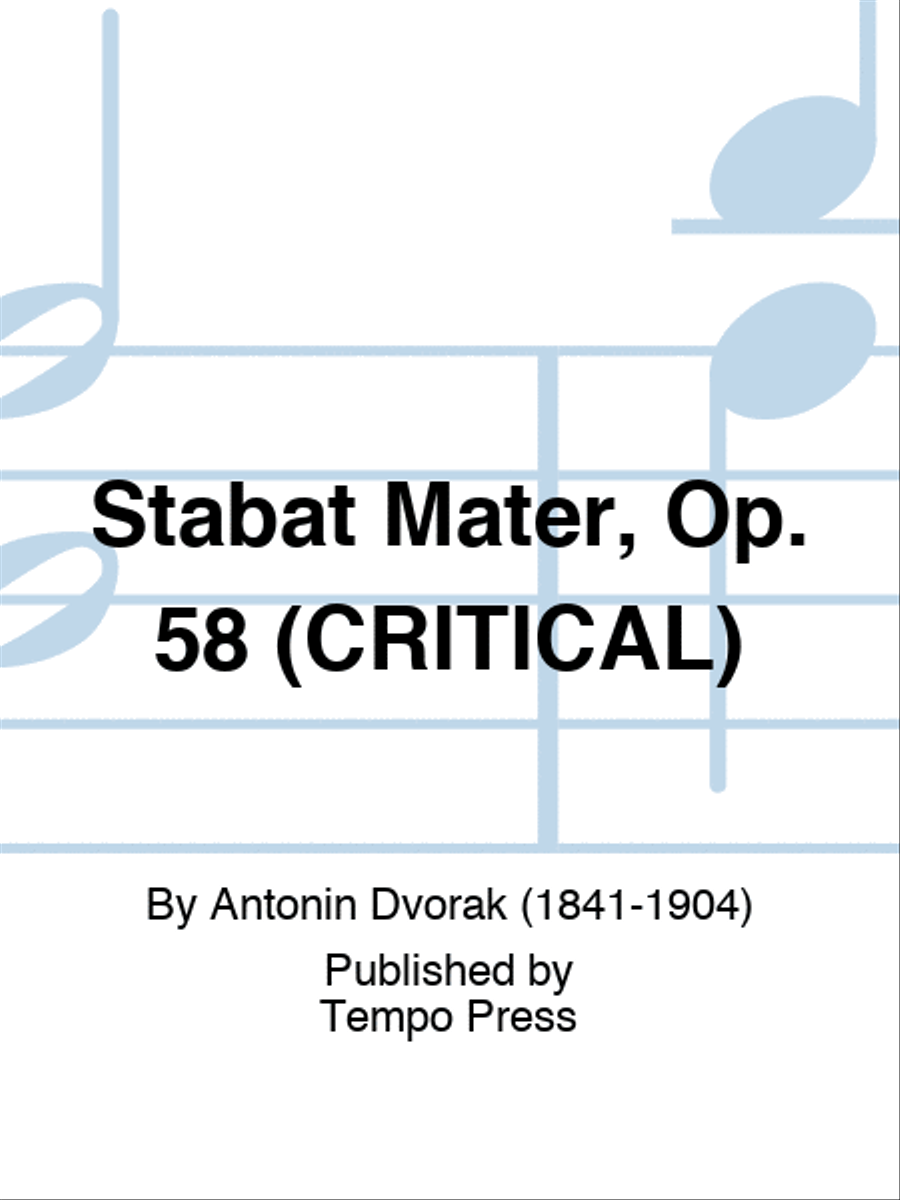 Stabat Mater, Op. 58 (CRITICAL) Choir scores gallery preview page 1